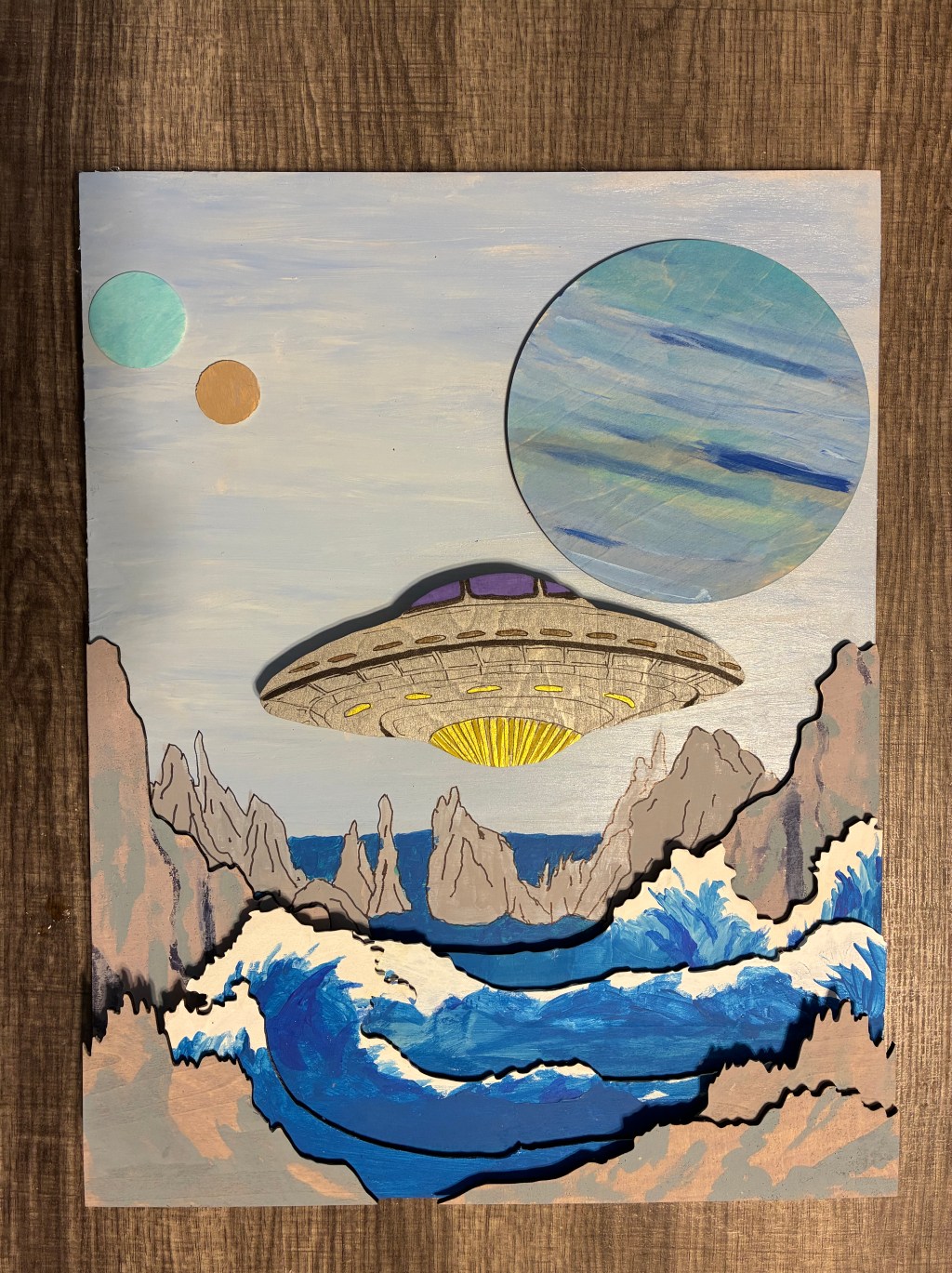 I finished a couple more layered in wood retro futuristic&nbsp;projects