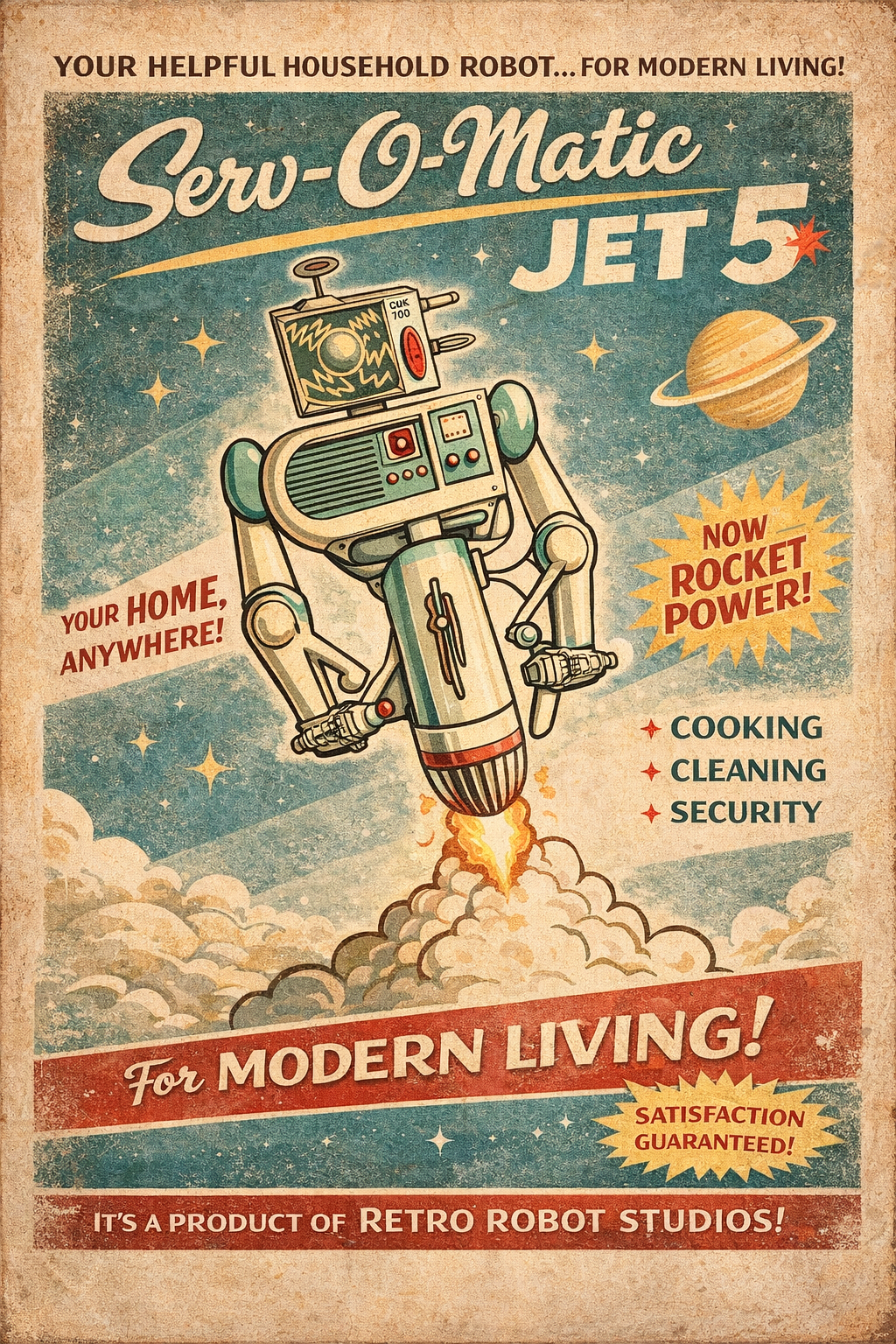 Retro Futurism of the 50’s&nbsp;Poster