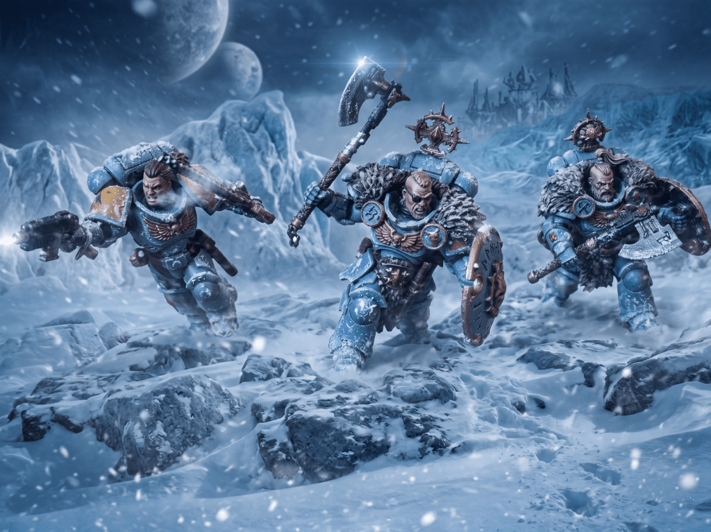 Three Warhammer Figures