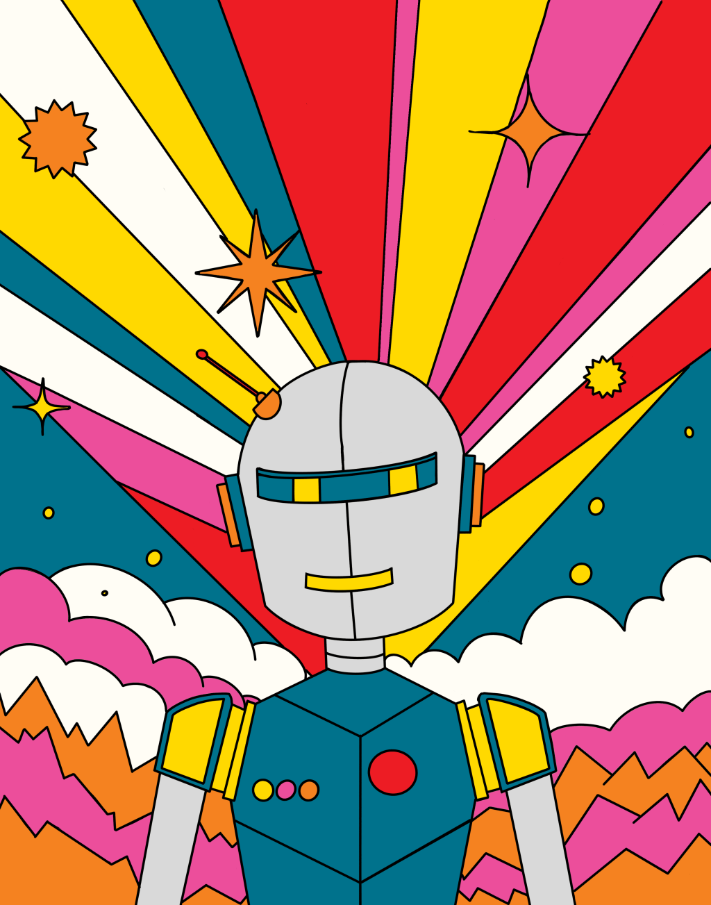POP art Retro Robot&nbsp;Style